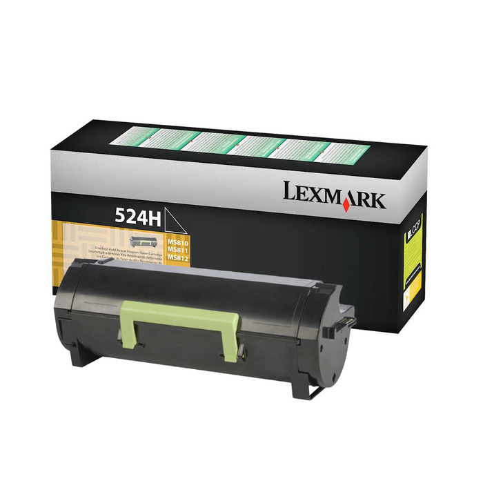 Toner Lexmark 52D4H00 (52DBH00) Preto Original Alta Capacidade 524H p/ MS710 MS711 MX710 MX711 MX810 MX811 MX812