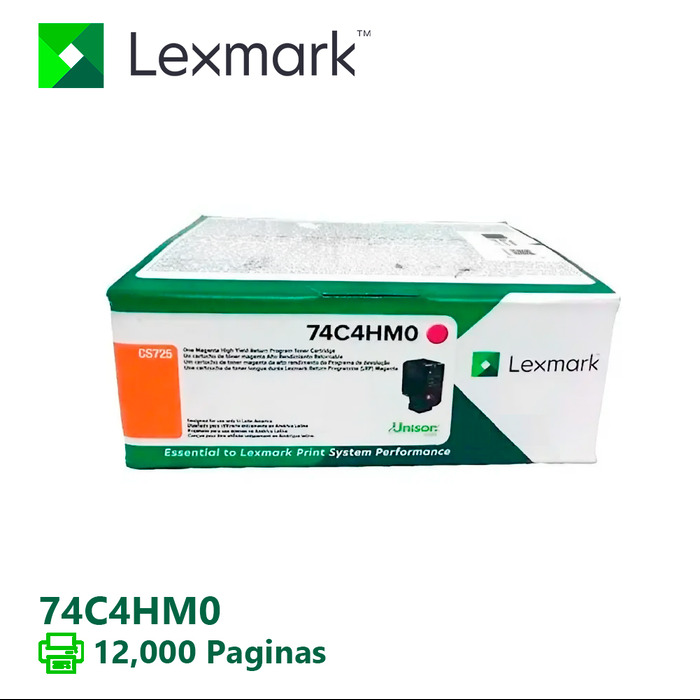 Toner Original Lexmark 74C4HM0 Magenta