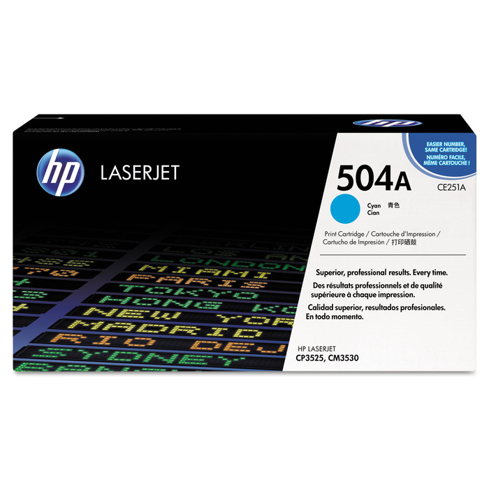 Toner HP CE251A 504A Ciano Original p/ CM3525 CM3530 CP3525