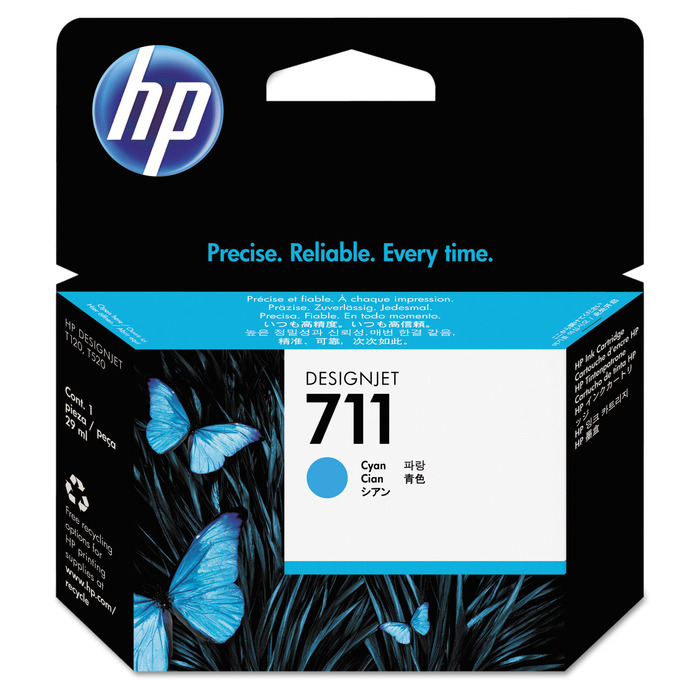 Cartucho HP CZ130A 711 Preto para DesignJet T120/T520