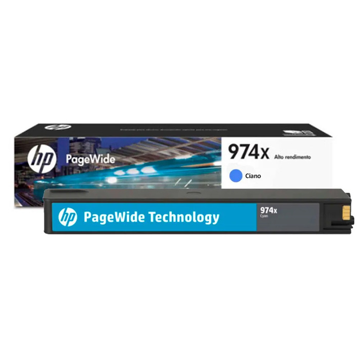 Cartucho HP L0R99AB 974X Ciano para PageWide Pro