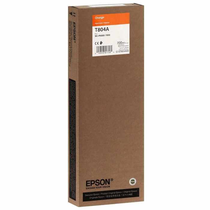 Cartucho Original Epson T804A00 Laranja | Orange T804A 700ml