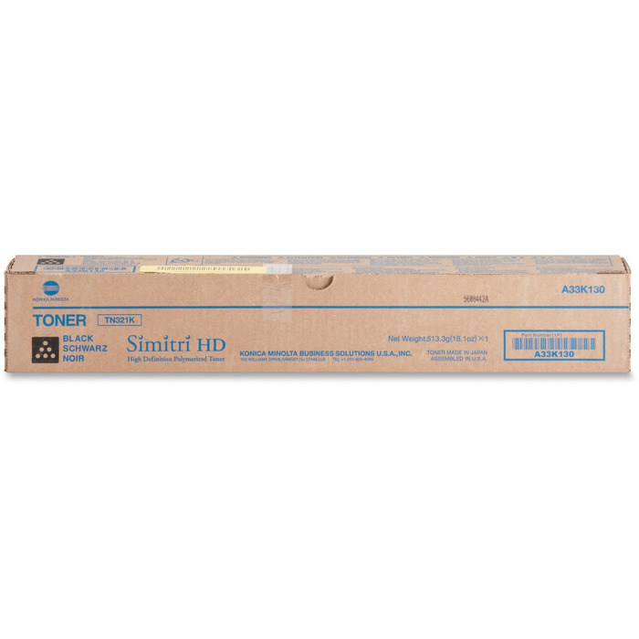 Cartucho TN321K Konica Minolta Original para Bizhub C224/C284/C364